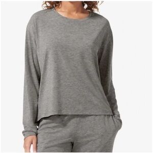 Tommy John Second Skin Long Sleeve Sleep Tee in Heather Gray Size Medium